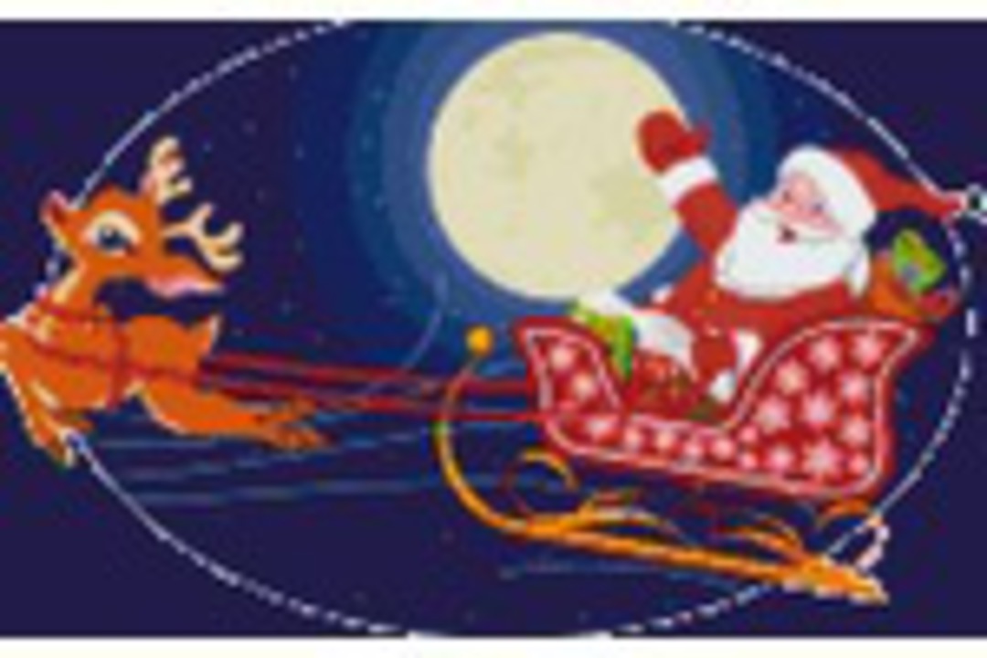 Santa In His Sleigh Eight [8] Baseplate PixelHobby Mini-mosaic Art Kit image 0